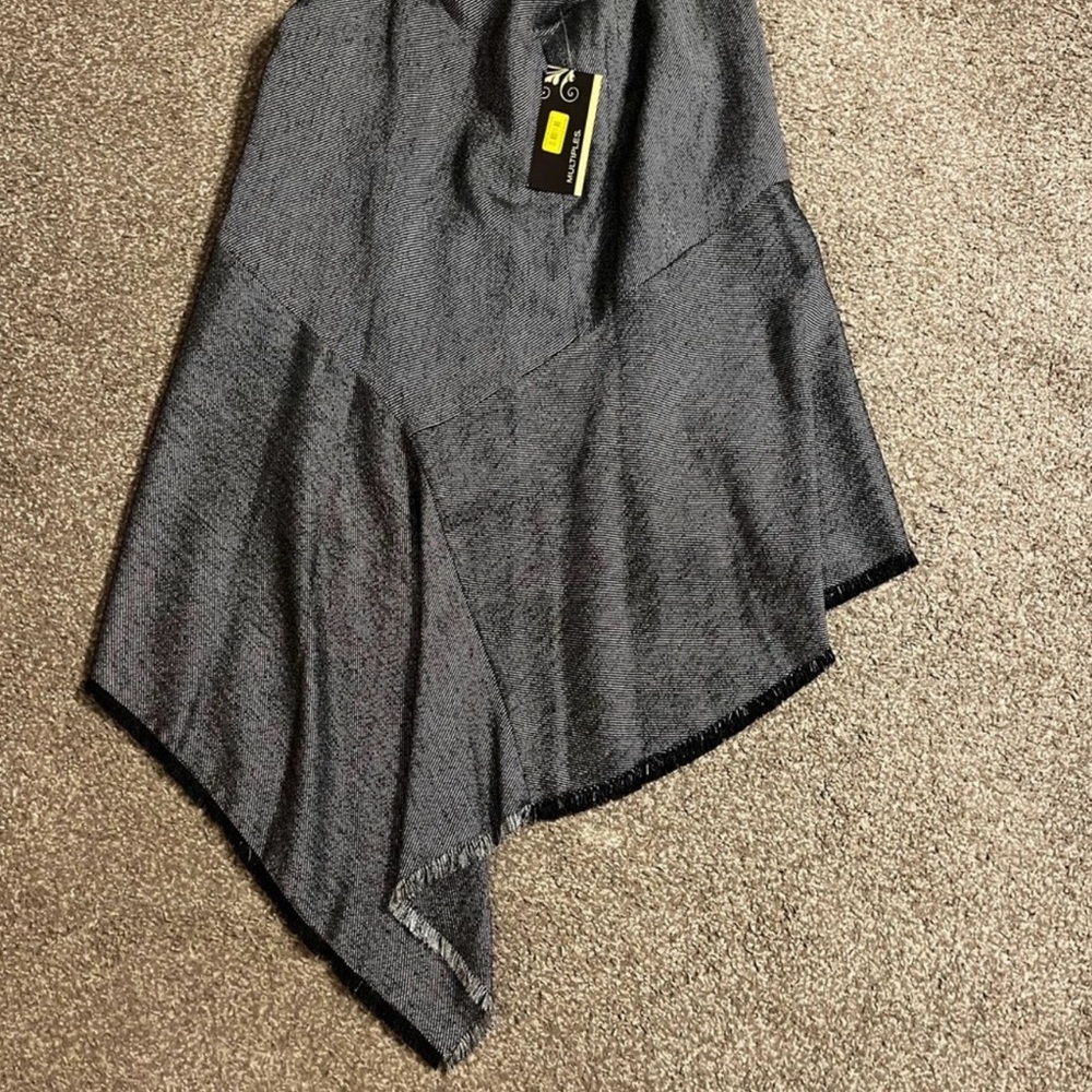 Multiples Asymmetrical Skirt in Charcoal Gray